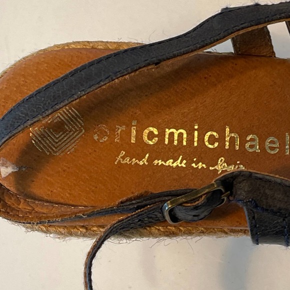 Eric Michael Black Kamielle Suede Espadrille wedge 40 - Picture 9 of 9